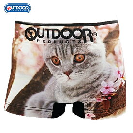 OUTDOOR【猫桜ネコサクラ】転写成型アウトドア　メンズ　ボクサーパンツ AF0011b118-90A