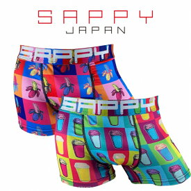 メンズ　ボクサーパンツ SAPPY　モダンブロック　2カラー　M　L　XL　サピー　前閉じ