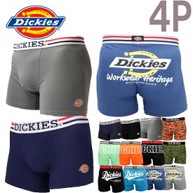 Dickies メンズ ボクサーパンツ 4枚組選べる2タイプ 送料無料　ディッキーズ