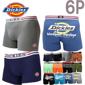 Dickies メンズ ボクサーパンツ 6枚組選べる2タイプ 送料無料　ディッキーズ