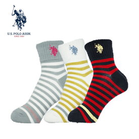 【P10倍】U.S.POLO ASSN　レディース3Pソックス　ポロ　靴下 F-610