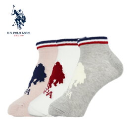 【P10倍】U.S.POLO ASSN　レディース3Pソックス　ポロ　靴下 A-020
