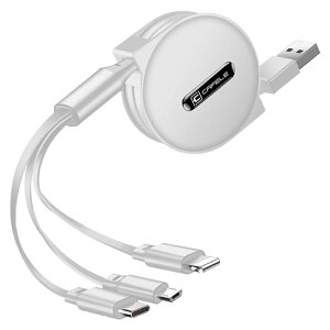 ���ヌ�r���[�œ��T�� 3in1 �[�d�P�[�u�� ������� iPhone Android Type C ���C�g�j���O �P�[�u�� iPhone�[�d�P�[�u�� microUSB 3A�}���[�d �ő�15W �A���h���C�h USB �}���[�d �f�[�^�]�� �����f�[�^�]��