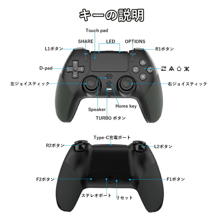 楽天市場】「着後レビューで特典」 PS4用 コントローラー 無線 【日本  