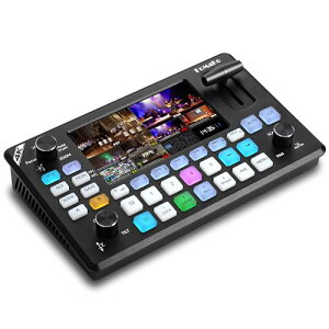 FoMaKo 4K60FPS�Ή� �r�f�I�X�C�b�`���[ HDMI����4�n�� 5.5�C���`LCD���� PVW�EPGM�Ή� 1080P60�o�� USB3.0�z�M USB�^�� �r�f�I�~�L�T�[ ���C�u�z�M �yKC602�z