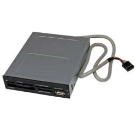 StarTech.com USBカードリーダー/USB-A 2.0/マルチカード/3.5インチベイ内蔵型(35FCREADBK3) 目安在庫=△