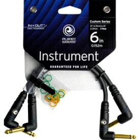 Planet Waves Patch Cable 2-Set Pack - 6inch (約15cm) L/L(PW-PRA-205) 仕入先在庫品