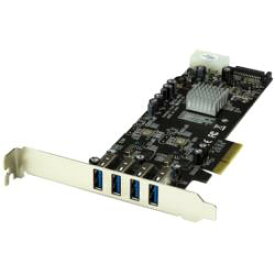 StarTech.com USB増設カード/PCIe 2.0 - 4x USB-A/SATA・LP4電源/5Gbps(PEXUSB3S42V) 目安在庫=△