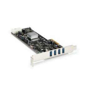 StarTech.com USB増設カード/PCIe 2.0 - 4x USB-A/5Gbps/SATA・LP4電源(PEXUSB3S44V) 目安在庫=○