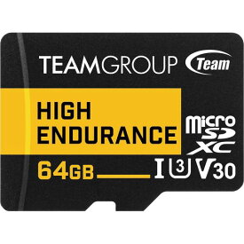 Team Micro SDXC 64GB UHS-I U3 V30 R/W up to 100/50MB/s(THUSDX64GIV3002) 取り寄せ商品