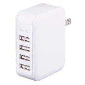 グリーンハウス 4ポート USB-AC充電器 4.8A 急速充電 ホワイト GH-ACU4B-WH 取り寄せ商品