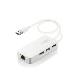 エレコム LANアダプター 有線 タイプA Giga USBハブ付 (USB-A×3) USB3.2(Gen1)/3.1(Gen1)/3.0 ホワイト(EDC-GUA3H2-W) メーカー在庫品