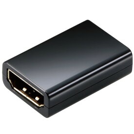 エレコム HDMI アダプタ 延長 金メッキ 4K 60p スリムタイプ EU RoHS指令準拠 ブラック(AD-HDAASS01BK) 目安在庫=△