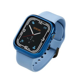 エレコム Apple Watch45mm用ソフトバンパー ネイビー(AW-21ABPUNV) メーカー在庫品