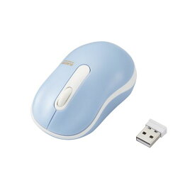 エレコム 静音 小さめ ワイヤレスマウス 無線 光学式 3ボタン Sサイズ かわいいライトブルー(M-DY10DRSKBUL) メーカー在庫品