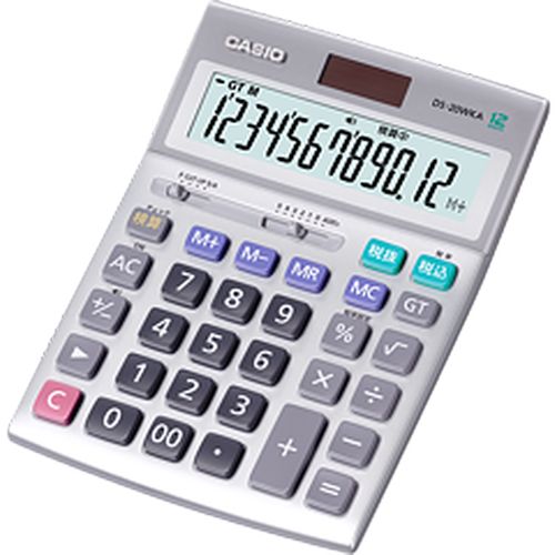 楽天市場】カシオ計算機 DS-20WKA-N 実務電卓 12桁 検算 デスクタイプ 