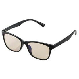 【P5E】エレコム ブルーライトカット眼鏡 ブラウンレンズ ウェリントン ブラック(G-BUB-W02BK) メーカー在庫品