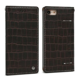 FANTASTICK Wetherby・Premium Croco (Dark Brown) for iPhone 7(I7N06-16B767-19) 取り寄せ商品