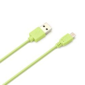 PGA micro USB コネクタ USB ケーブル 1.2m グリーン PG-MUC12M05 取り寄せ商品