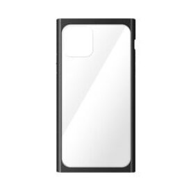 PGA iPhone 11 Pro用 クリアガラスタフケース スクエア型 ブラック(PG-19AGT10BK) 取り寄せ商品