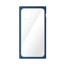PGA iPhone 11 Pro用 クリアガラスタフケース スクエア型 ネイビー(PG-19AGT13NV) 取り寄せ商品