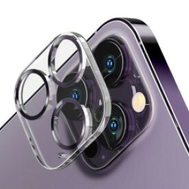 PGA iPhone 14 Pro/14 Pro Max用 カメラフルプロテクター クリアパープル(PG-22SCLG12PP) 取り寄せ商品