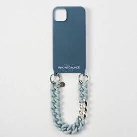 PHONECKLACE ハンドチェーンストラップ付きシリコンケース for iPhone 13 ティールブル(PN23258i13BL) 目安在庫=△