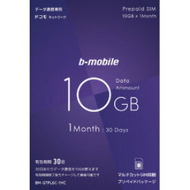日本通信 b-mobile 10GB×1ケ月SIMパッケージ(ドコモ回線)(BM-GTPL6C-1MC) 取り寄せ商品