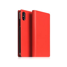 SLG Design iPhone XS Max Calf Skin Leather Diary レッド(SD13740i65) 目安在庫=△