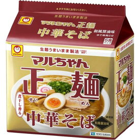 東洋水産 マルちゃん 正麺 中華和風醤油 105g 5食パック×18袋セット(4901990513333 x18) 取り寄せ商品