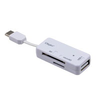 ナカバヤシ NAKABAYASHI 変換アダプタ機能付USB2.0 Type-C SD・microSDカードリーダー・ライター ホワイ…