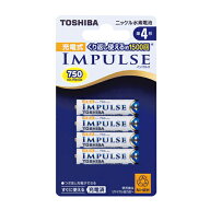 東芝(家電) TOSHIBA 充電式ニッケル水素電池インパルス【IMPULSE】（単4形min.750mAh 4本）(TNH-4A 4P) …