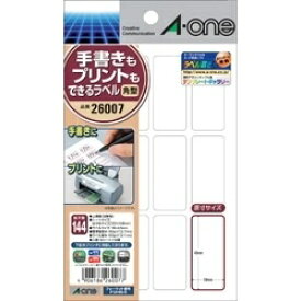 エーワン a-one a1 26007 手書きもプリントもできるラベル角型12面 取り寄せ商品