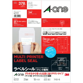 エーワン a-one a1 ラベルシールプリンタ兼用狙った位置に貼り易いA4 21面 四辺余白角丸 1冊(18シート)(4906186421218 x1) 目安在庫=○
