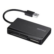 バッファロー BSCR300U2BK USB2.0 マルチカードリーダー ケーブル収納 ブラック 目安在庫=△