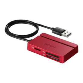 バッファロー BSCR100U2RD USB2.0 マルチカードリーダー スタンダード レッド 取り寄せ商品