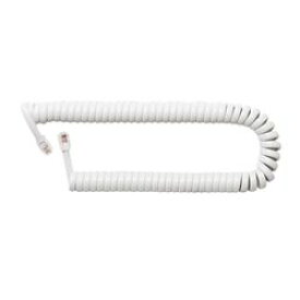 ミヨシ 受話器用カールコード 0.3m ストレート結線 白(DC-J403S/WH) 取り寄せ商品