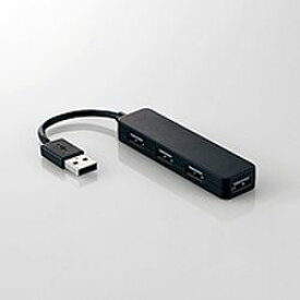 エレコム USBHUB2.0 カラフルモデル バスパワー 4ポート ブラック U2H-SN4NBBK 目安在庫=○