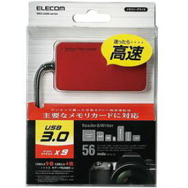 【P5E】エレコム メモリリーダライタ USB3.0 SD・microSD・MS・XD・CF対応 レッド(MR3-A006RD) メーカー在庫品