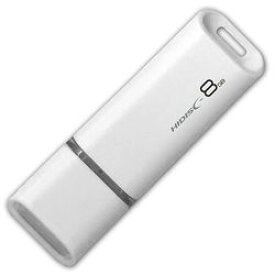 HIDISC USB 2.0 フラッシュドライブ 8GB 白 キャップ式(HDUF113C8G2) 取り寄せ商品