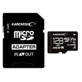 HIDISC 超高速microSDXCカード 128GB CLASS10 UHS-I Speed class3, A1対応(HDMCSDX128GCL10V30) 取り寄せ商品
