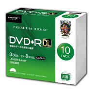 HIDISC DVD+R DL 8倍速対応 8.5GB 1回 データ記録用 インクジェットプリンタ対応10(HDVD+R85HP10SC) 取り…