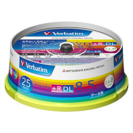 Verbatim DVD+R DL 8.5GB 25枚スピンドル・IJP白ワイド DTR85HP25V1 目安在庫=△
