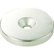 TRUSCO ネオジム丸形磁石 皿ネジ穴付 外径15mm×5mm M4 1個(T15R05-M4) 目安在庫=○