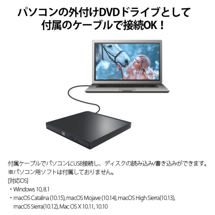市場 BUFFALO USB2.0対応 ポータブルDVDドライブ DVSM-PLV8U2-WHB 市場 BUFFALO USB2.0対応 ポータブルDVDドライブ DVSM-PLV8U2-WHB