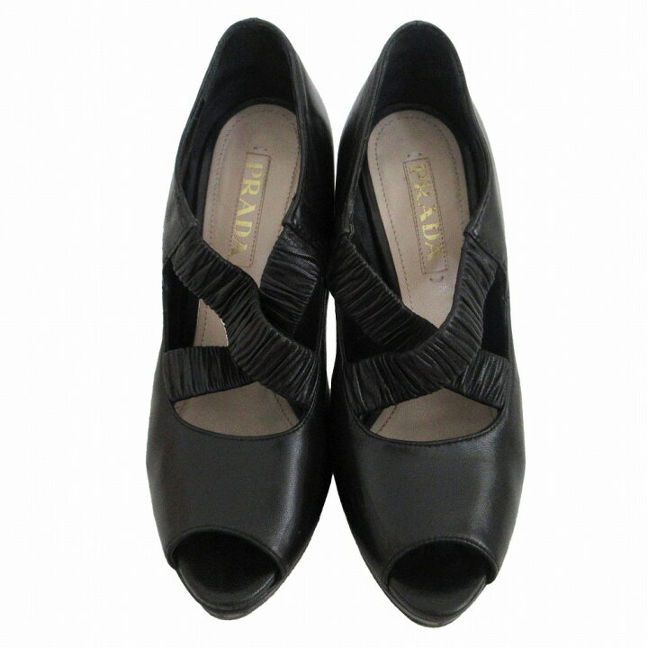 楽天市場】PRADA プラダ オープントゥ クロスストラップ ハイヒール 