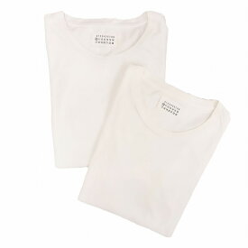 16aw Maison Martin Margiela メゾンマルタンマルジェラ 10 無地 Tシャツ 半袖 2点セット売り サイズS ホワイト 白 メンズ 【中古】
