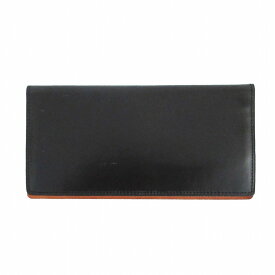 GANZO ガンゾ THIN BRIDLE シンブライドル 長財布 レザー ブラック 日本製 メンズ 【中古】