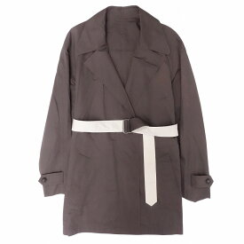 HERMES by Martin Margiela エルメス マルジェラ期 リバーシブル コート ジャケット ベルト コットン 34 S 茶色 レディース 【中古】 /TNT