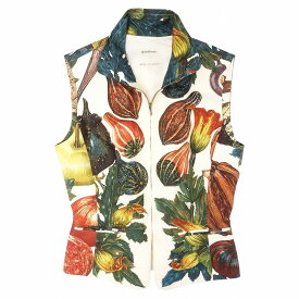 HERMES エルメス Margiela マルジェラ期 CITROUILLES&COLOQUINTES シトロワエ コロキンテス シルクベスト S レディース 【中古】